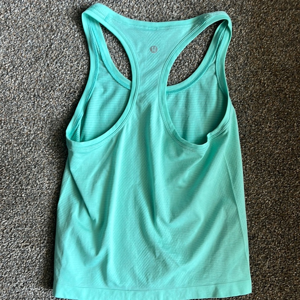Lululemon swiftly racerback tank (race length) wild mint size 6